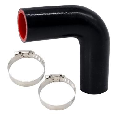 Imagem de OXCANO Mangueira de silicone acoplador de cotovelo de 90 graus ID 1-1/4 polegadas (32 mm) Mangueira de silicone puro automotivo universal para radiador, turbo, intercooler, tubulação de admissão