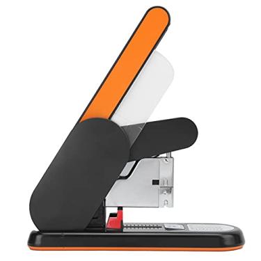 Imagem de Grampeador resistente Posicionador de papel ajustável de alta capacidade Design ergonômico para encadernação de mesa de escritório 190 páginas Material de ferro ABS 30,7 x 27,8 x (Laranja)