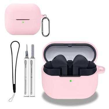 Imagem de Capa protetora para Galaxy Buds3 FE, capa protetora com kit de limpeza, capa protetora KONXISA de silicone macio, acessórios para cordão e chaveiro, impermeável, à prova de poeira, à prova de choque