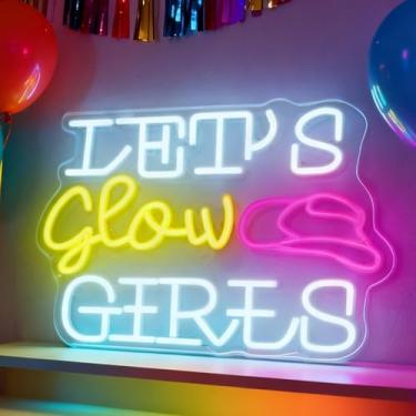 Imagem de Neonawall Neon Signs for Wall Decor Light Up Letters Led Sign Birthday Party Gifts Led Decorative Night Signs Room Decorations Supplies Neon Party Sign for Store Home Dorm Bedroom (Glowgirls)