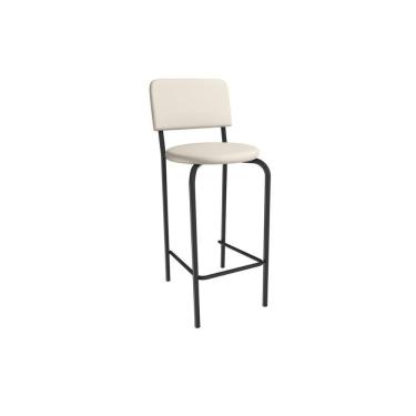 Imagem de Banqueta Sala De Jantar Capri 1b715prf Aço 1 Un Preto-ano Bege - Kappesberg