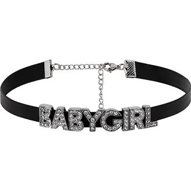 Imagem de Sacina Gargantilha gótica gótica punk, gargantilha de couro sintético preto, colar gótico, colar gótico, joia de presente para mulheres