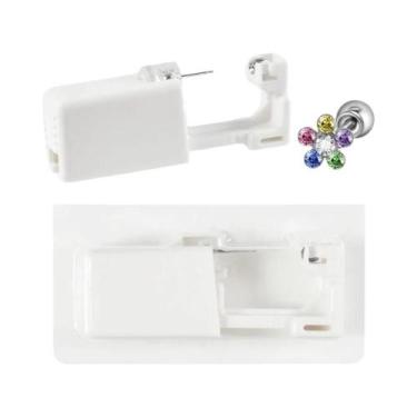 Imagem de Unidade De Perfuração De Orelha Descartável Banho De Ouro 24K, Brincos