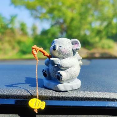 Imagem de Starupway Ornamento de pesca engraçado acessórios de painel, acessórios de carro fofos decoração de painel de animais interiores, decoração de painel de carro de peixe balançando