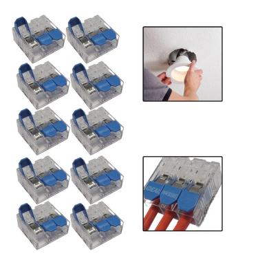 Imagem de Kit 10 Conector Elétrico 3 Vias Condutor 6Mm 41A Weco/Ideal