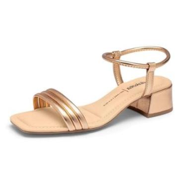 Imagem de Sandalia Feminina Facil Calce Salto Baixo Dakota Y6881-Feminino