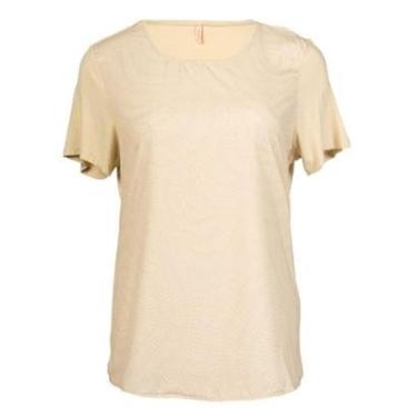 Imagem de Blusa Feminina Cativa Plus Size Estampada Poá Bege-Feminino