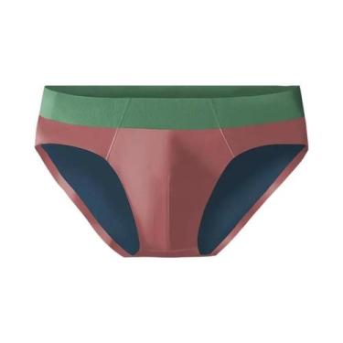 Imagem de Cuecas Masculinas De Seda Gelada Sem Costura Respiráveis De Cintura Ba