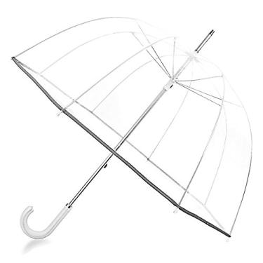 Imagem de Kung Fu Smith Guarda-chuva transparente com bolhas de 132 cm para casamentos, guarda-chuva grande adulto à prova de vento, Pacote com 1, Clear Bubble, Moderno