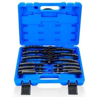 Imagem de NYXOVA Conjunto de 14 alicates de anel de pressão, alicate de anel de retenção reto e dobrado, alicate de anel de pressão de longo alcance com gancho e palheta, clipe de retenção e ferramentas de