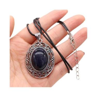 Imagem de Colar De Pedra Natural Opala Cristal Gota d'Água Pingentes De Moda Pre