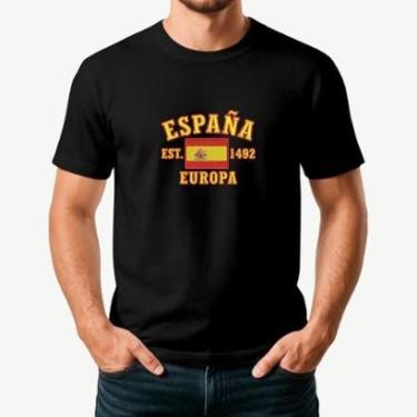 Imagem de Camiseta Masculina ESPANHA Exclusiva Algodão Premium-Masculino