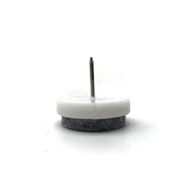 Imagem de Protetores de piso para casa protetor de pés cadeiras de cabeceira capas de móveis protetores de chão almofadas de pés café (17 mm, branco)
