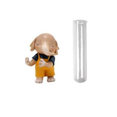 Imagem de Vaso de flor de animal, engraçado, prático, adorável estátua de animal de desenho animado criativo feito à mão, recipiente de flores de resina (estilo 3)