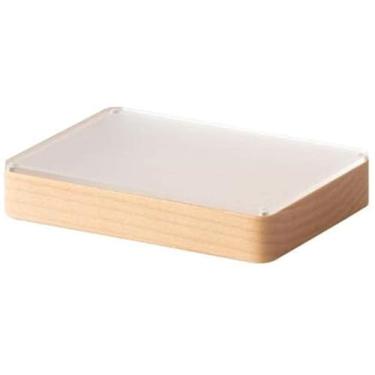 Imagem de Caixa de joias, caixa de anel, tampa de madeira maciça, design magnético, caixa de armazenamento de joias, brincos, anéis, colares, pulseiras, estojo organizador de presente para mulheres, organizador