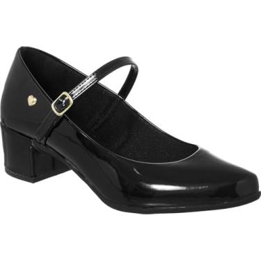 Imagem de Scarpin Boneca Verniz Femninino Saltinho Bico Fino (Preto, BR, Adulto, Numérico, 36)