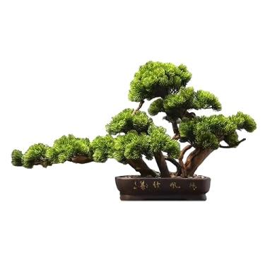 Imagem de Bonsai artificial, bonsai artificial, pinheiro, realista, decoração de plantas artificiais em vaso, plantas artificiais para mesa, exibição zen, planta falsa, árvore de bonsai artificial