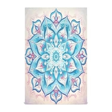 Imagem de Wassud Toalhas de cozinha mandala panos de prato de cozinha 1 pacote panos de prato macios com laço para pendurar toalha de mão super absorvente de secagem rápida toalhas de chá de mesa decorativas 71