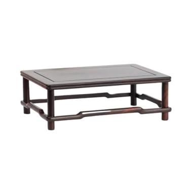 Imagem de x3anggyt5 Suporte de exibição de plantador de decoração de casa, base de bonsai retangular de madeira de 22 cm, decoração de casa para lâmpada de mesa, bule de chá, aplicação interna