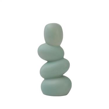 Imagem de Decoração de vaso de cerâmica galvanizada moderna em forma de prata, decoração de vaso de sala de estar e sala de jantar peças centrais (verde)