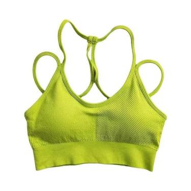 Imagem de Top Esportivo Sem Costura E Elástico Para Mulheres, Sem Costas, Com Al