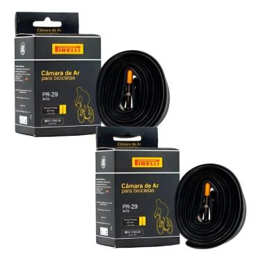 Imagem de Par Câmara Ar Pirelli Bike Mtb Aro 29 Presta Bico Fino 48Mm