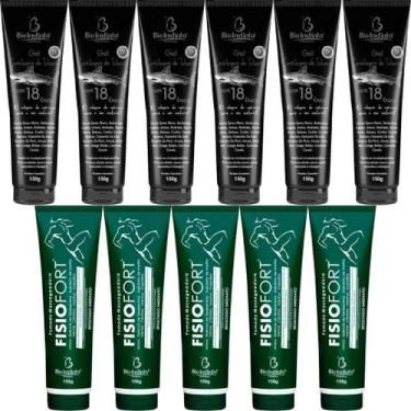 Imagem de Kit 6 Gel Cartilagem De Tubarão 150G 5 Pomada Fisiofort 150G - Bio Ins