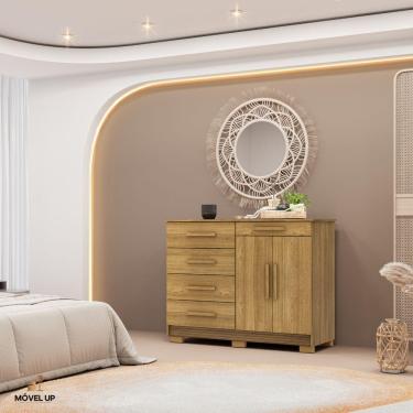 Imagem de Cômoda Sapateira Armario Multiuso Sirius - Vlr Móveis Nature-brisa