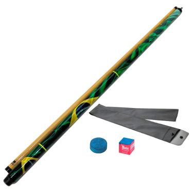 Imagem de Taco de Sinuca Desmontável Bandeira do Brasil - Tacos Brasil