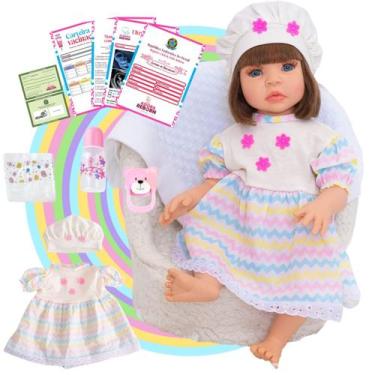 Imagem de Bebê Reborn Boneca Realista Em Silicone Promoção Pode dar Banho - ADOR