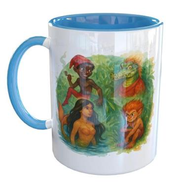 Imagem de Caneca Porcelana Folclore Brasileiro Saci Cuca Iara - Pense Canecas, A