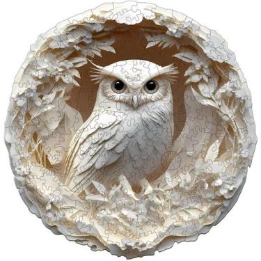 Imagem de Quebra-cabeça de madeira Jollitot Owl 500 peças para adultos