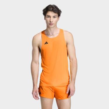 Imagem de Regata Adidas Adizero Singlet Essentials Masculina, Laranja, GG