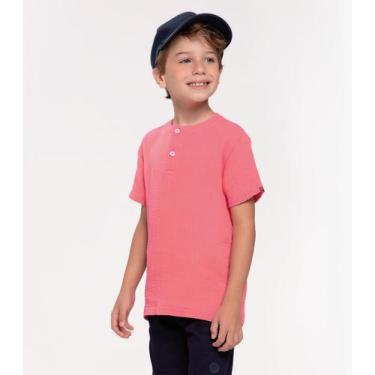 Imagem de Camisa Infantil Menino Trick Nick Rosa, 14, Rosa