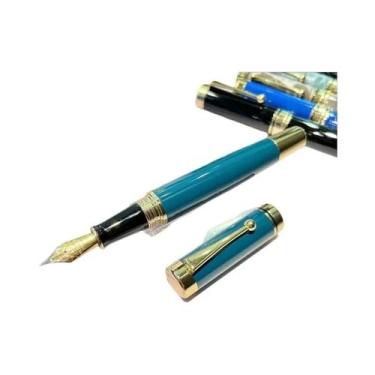 Imagem de Caneta-tinteiro De Metal De Luxo Com Tampa Ergonômica De Torção, Ponta