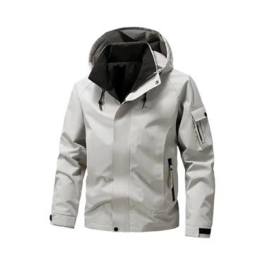 Imagem de Jaqueta Softshell Masculina Impermeável Com Capuz, Corta-Vento Leve Pa