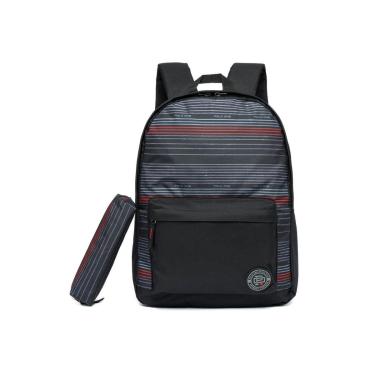 Imagem de Mochila Estojo Masculina Casual Reforçada Escolar 14 Litros-Masculino