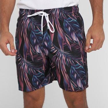 Imagem de Short Praia Curto Mash Dark Sheets Masculino-Masculino