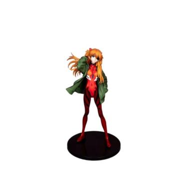 Imagem de Estatueta de anime, personagem feminina de PVC, 24 cm com display de jaqueta