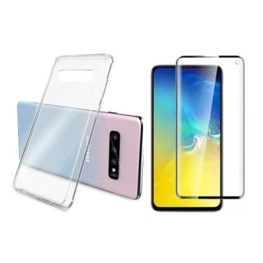 Imagem de Capinha Silicone Antichoque e Pelicula Vidro 3D Samsung S10E - Hrebos