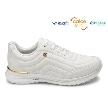 Imagem de Tênis branco esportivo Kolosh confortável K8428B Lançamento - Feminino