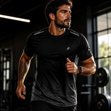 Imagem de Camiseta Dry Esporte Fitness Masculina Academia Corrida Treino Slim Sp