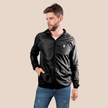 Imagem de Jaqueta Corta Vento Sem Forro Com Capuz E Bolso Masculina - Aerre, Pre