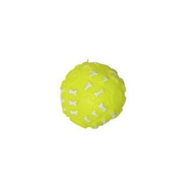 Imagem de Brinquedo para Cães Bola Osso com Som  7 cm de Ø - KOPECK, Amarelo