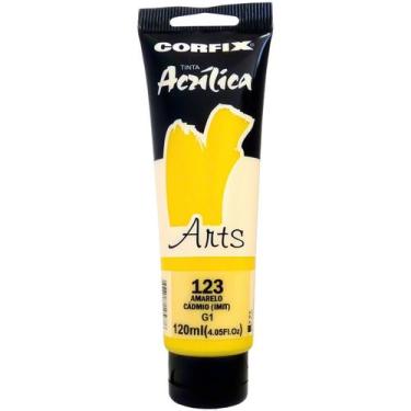 Imagem de Tinta Acrilica Arts 120ml G1 Amarelo Cadmio Corfix