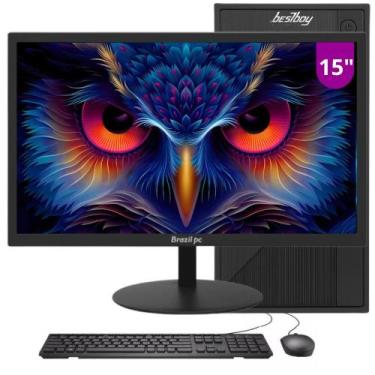 Imagem de Computador Pc Cpu Completo Intel Core I3 8gb Ssd 128 Gb Monitor 15" Wi