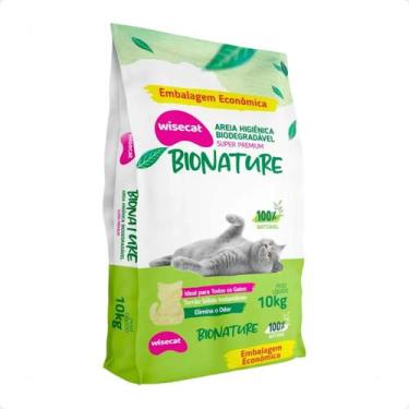 Imagem de Areia Higiênica Biodegradavel 10kg Para Gatos Granulado Mandioca Biona