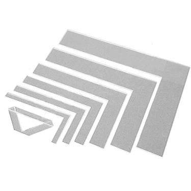 Imagem de Kit Réguas Esquadros Encadernação E Cartonagem Fio De Cabelo