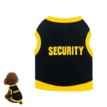 Imagem de cão para cães pequenos,T-shirt do cão com padrão segurança - Camiseta respirável verão para animais estimação, roupas masculinas para cães pequenos, roupas colete