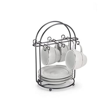 Imagem de Suporte Organizador para Xícaras e Pires de Café Aço Onix